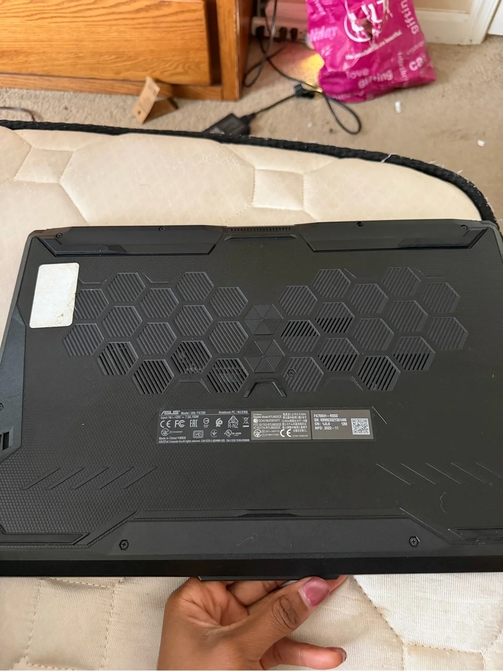 ASUS TUF Gaming Laptop - Black with Purple Backlit Keyboard